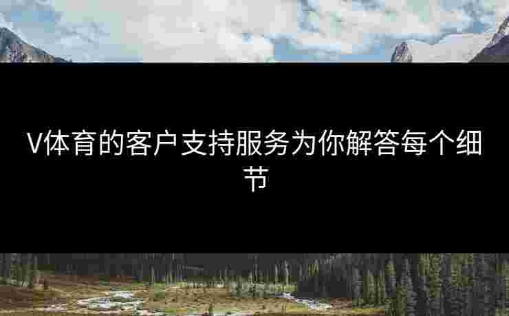 V体育的客户支持服务为你解答每个细节