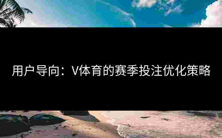用户导向：V体育的赛季投注优化策略