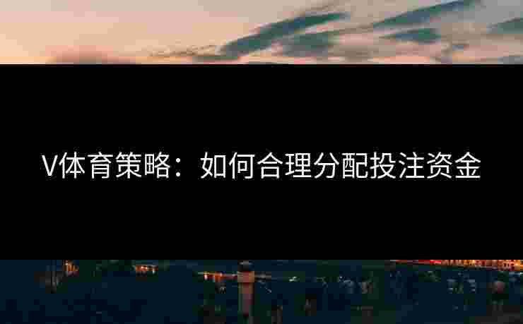 V体育策略：如何合理分配投注资金