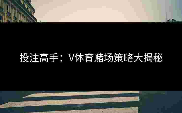 投注高手：V体育赌场策略大揭秘