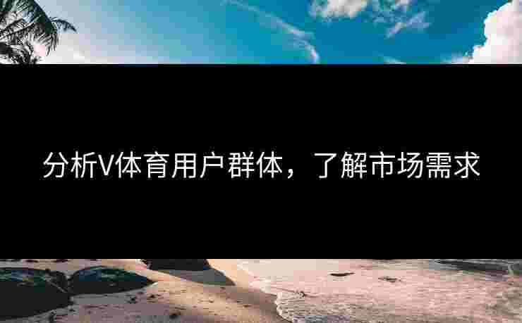 分析V体育用户群体，了解市场需求